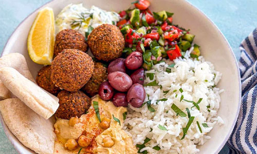 Falafel Rice Bowl Deluxe